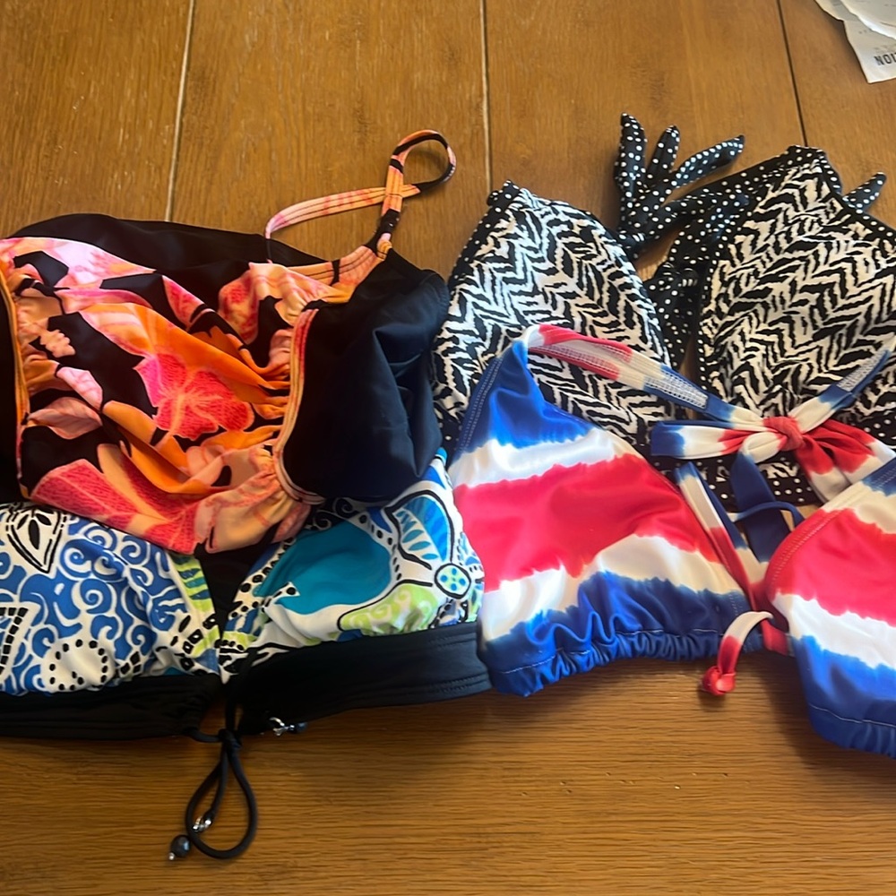 Lot of 4 bathing suit tops